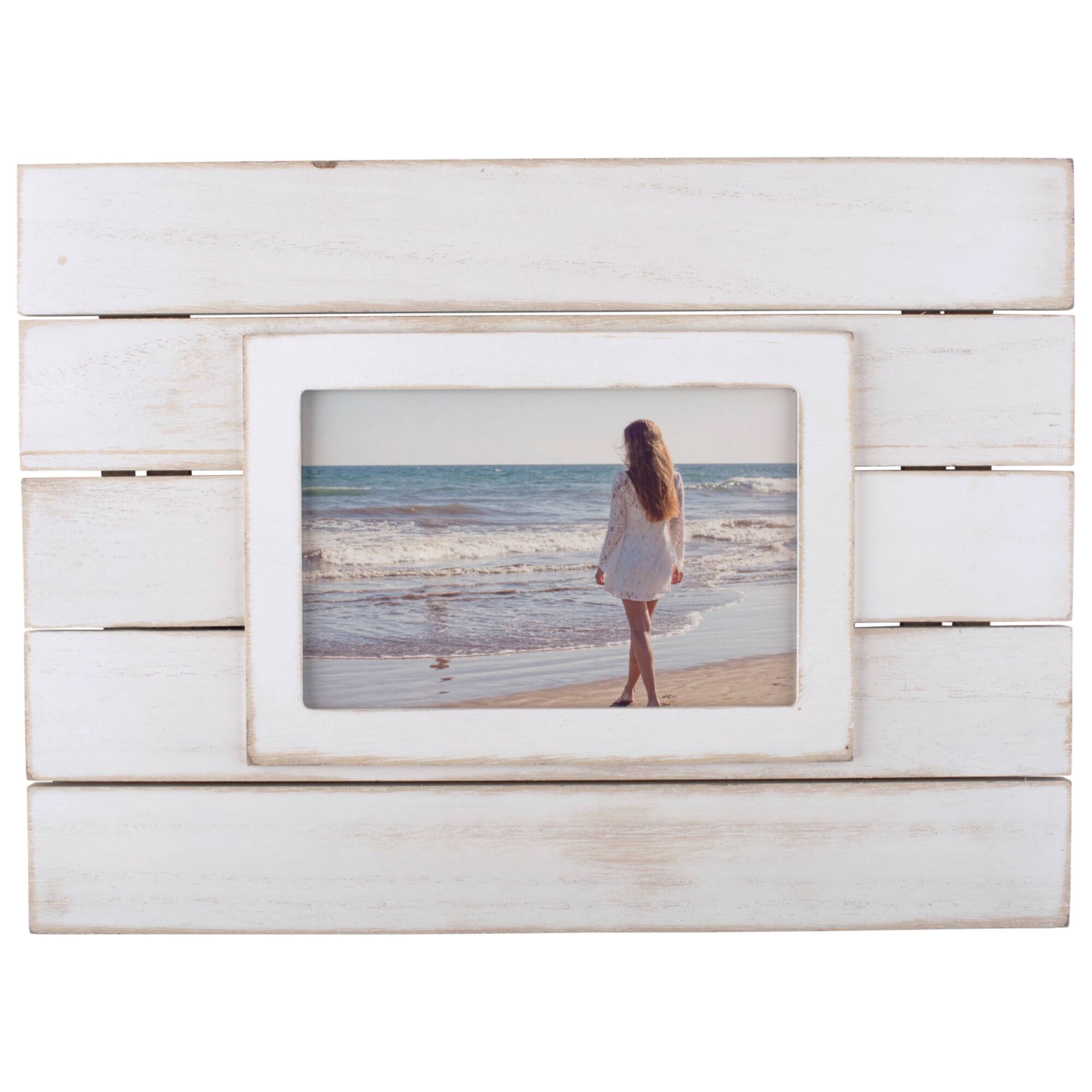DII® White Shiplap 4" x 6" Picture Frame